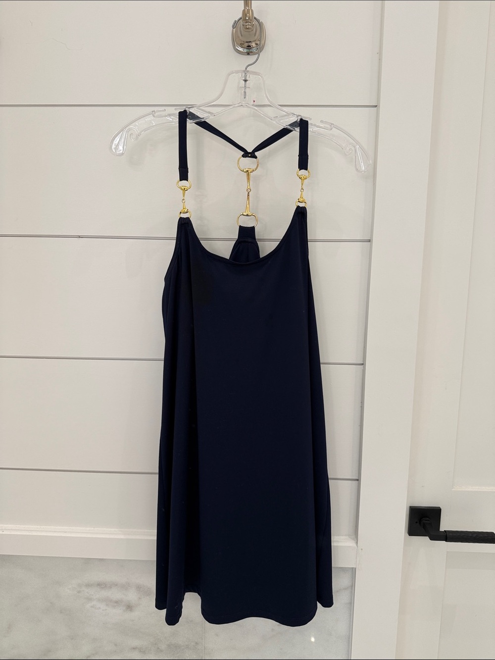 JB by Julie Brown Navy Dress with Gold Accent